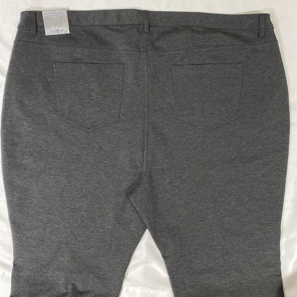 CATHERINES Heather Gray Bootcut Knit Stretch Pants Size 30WP - Picture 9 of 14